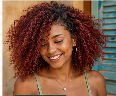 Portrait cheveux colorés